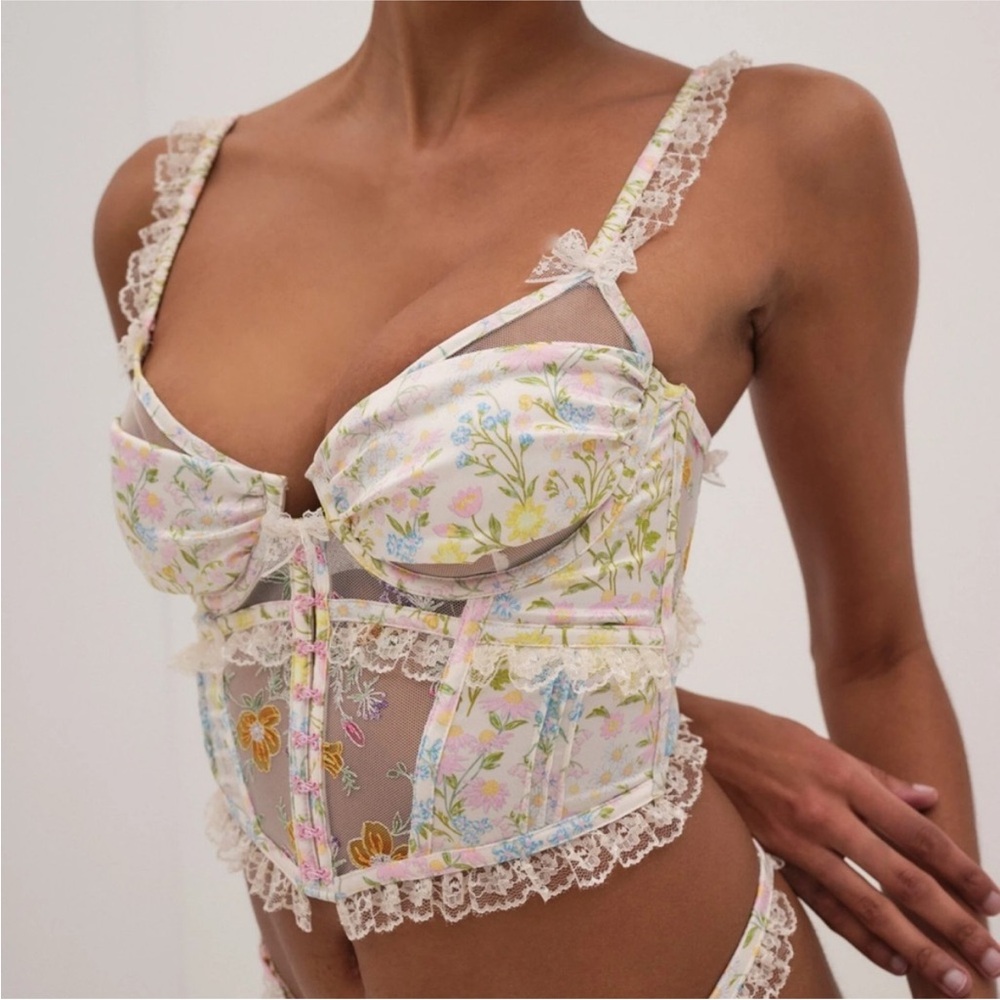 For Love & Lemons Glitter Garden Bustier